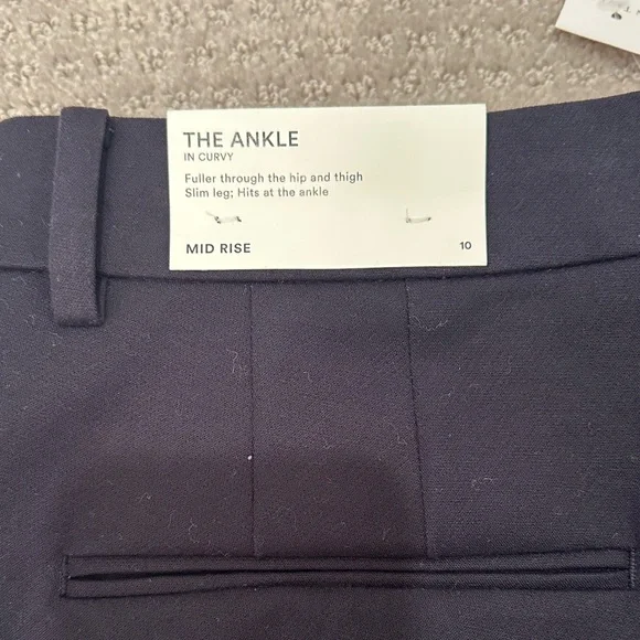 NWT Ann Taylor The Ankle Midrise Pants, Dark Navy, 10 Curvy, Office Workwear - Picture 4 of 14